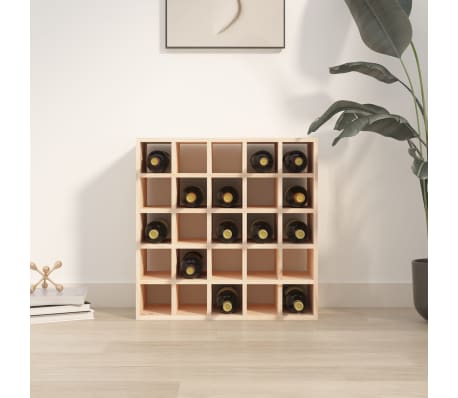 vidaXL Κάβα Κρασιών 56 x 25 x 56 εκ. από Μασίφ Ξύλο Πεύκου