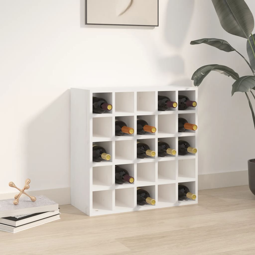 Armoire à vin Blanc 56x25x56 cm Bois de pin massif