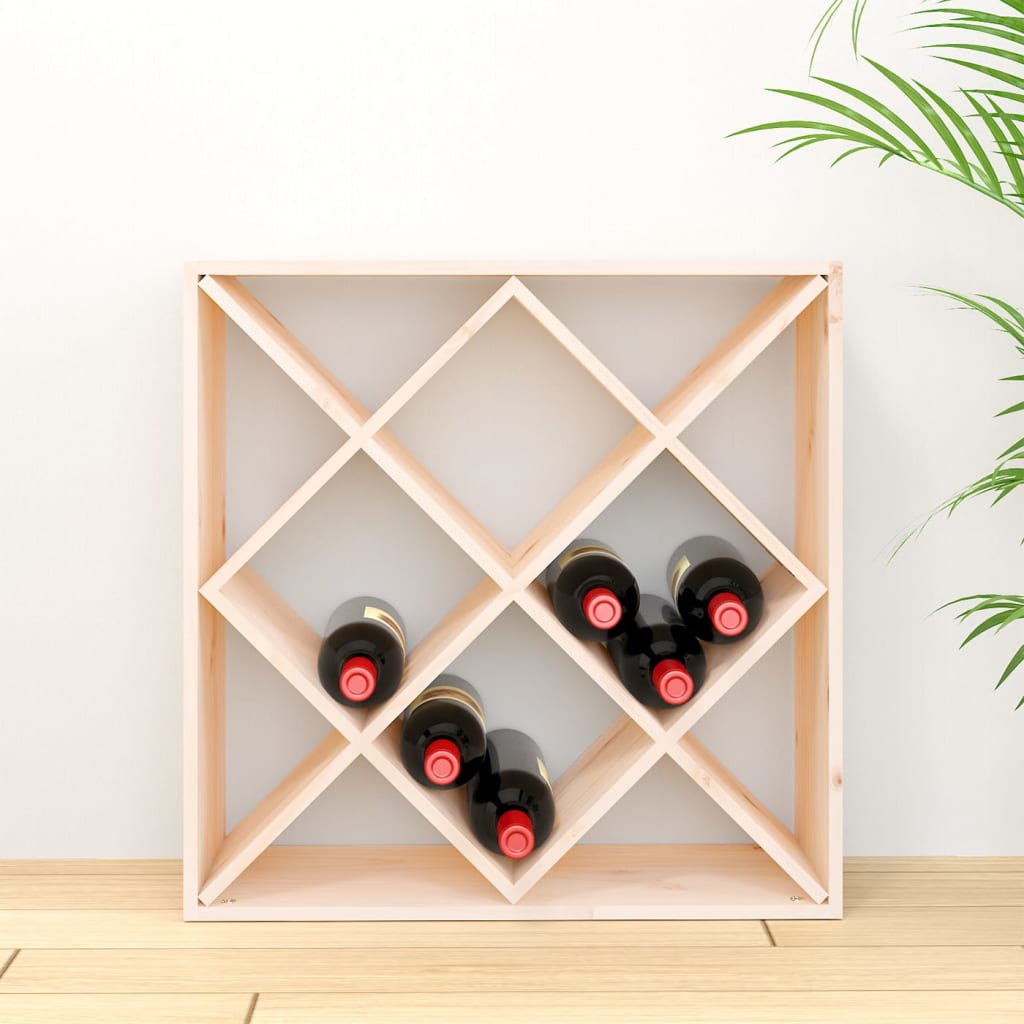 vidaXL Wijnkast 62x25x62 cm massief grenenhout afbeelding