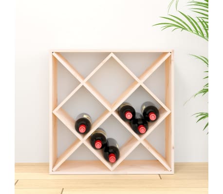 vidaXL Wijnkast 62x25x62 cm massief grenenhout
