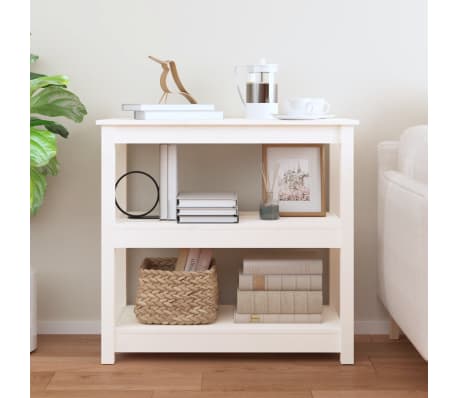 vidaXL Console Table White 80x40x74 cm Solid Wood Pine