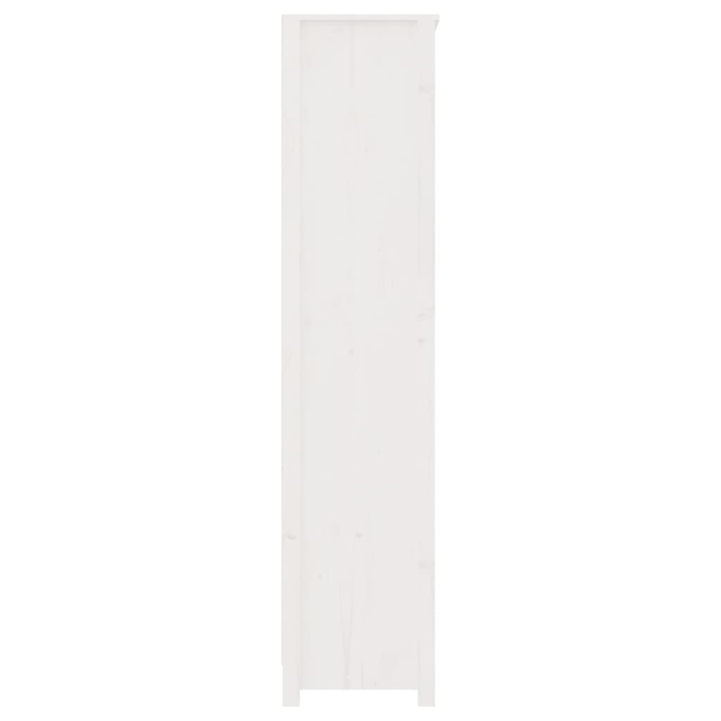 Fehér tömör fenyőfa könyvszekrény 80x35x154 cm 