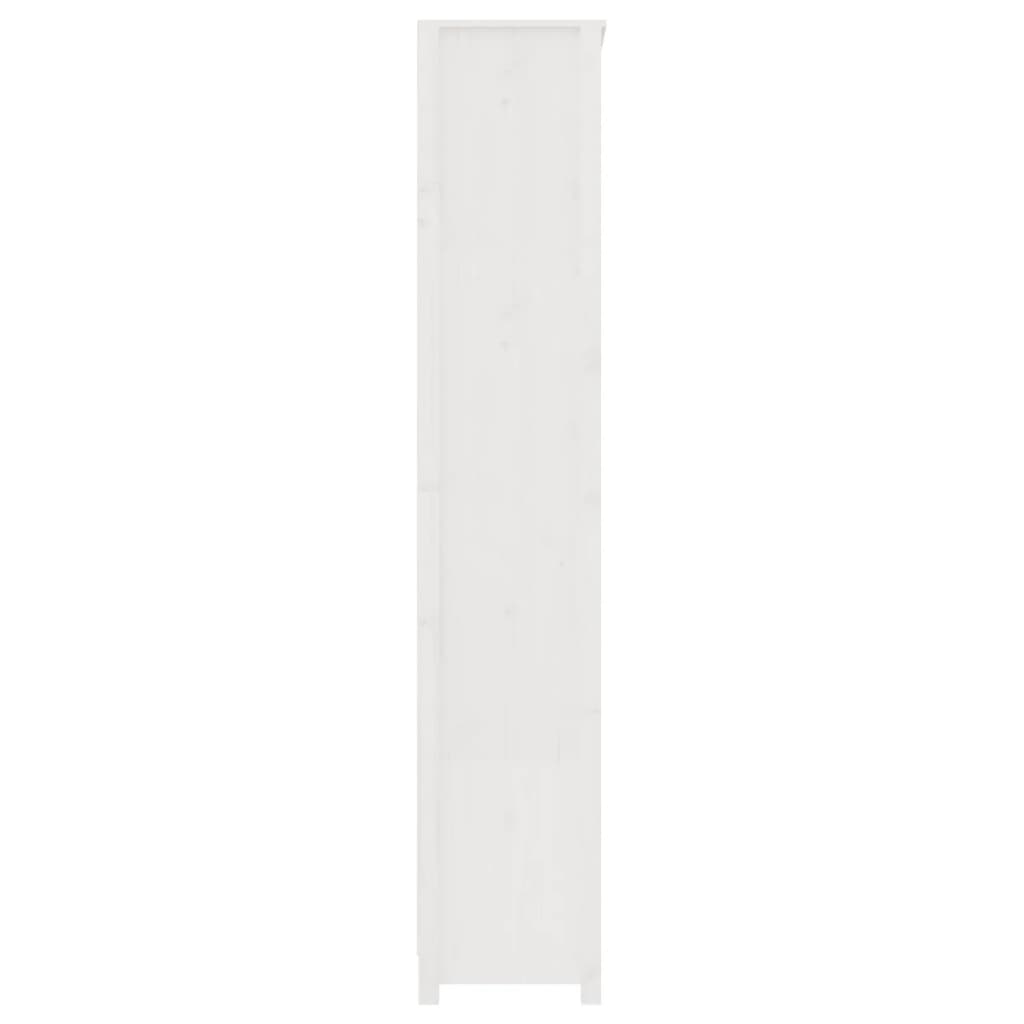 Fehér tömör fenyőfa könyvszekrény 80x35x183 cm 