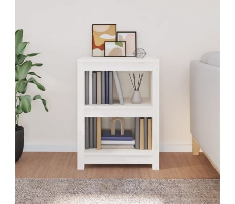 vidaXL Kirjahylly valkoinen 50x35x68 cm t&auml;ysi m&auml;nty