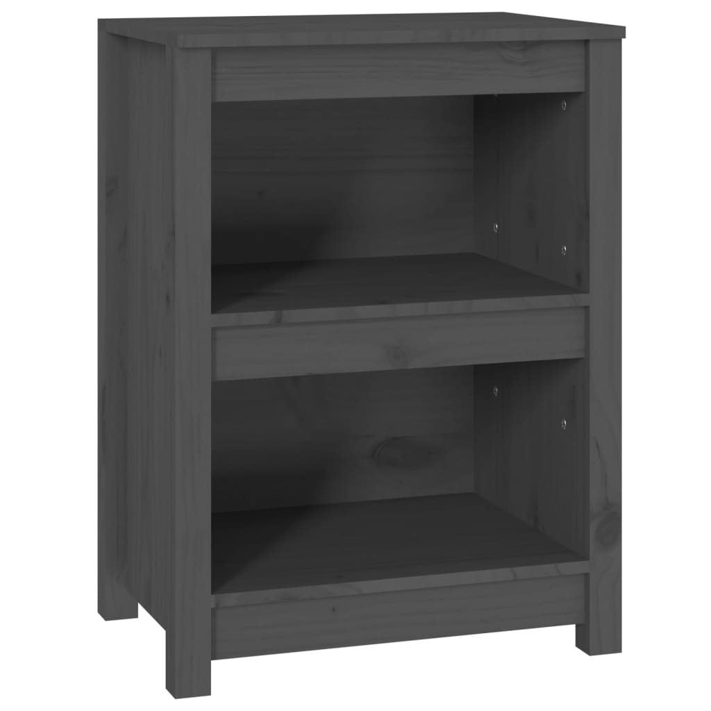 vidaXL Knihovna šedá 50 x 35 x 68 cm masivní dřevo borovice