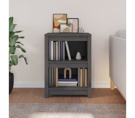 vidaXL Biblioth&egrave;que Gris 50x35x68 cm Bois de pin massif