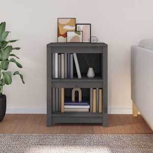 vidaXL Biblioth&egrave;que Gris 50x35x68 cm Bois de pin massif