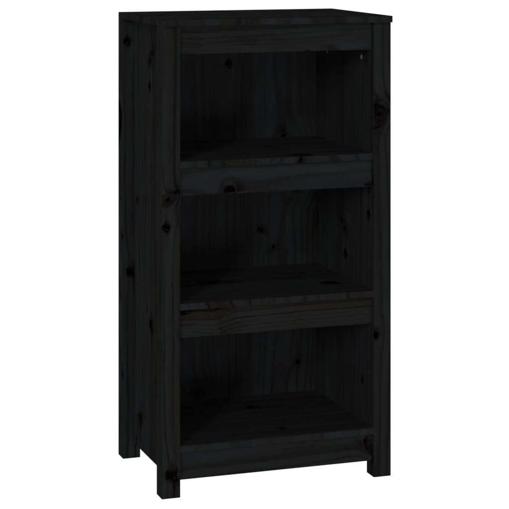 vidaXL Knihovna černá 50x35x97 cm masivní dřevo borovice