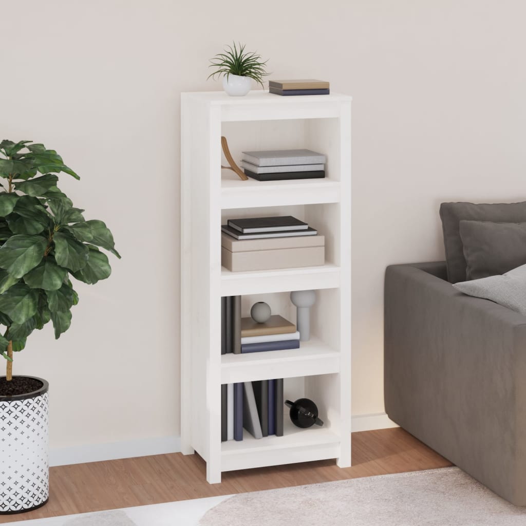 Homcom Mobile a Scaffali Libreria 5 Livelli in Legno, Bianco, 120x28.6x160cm