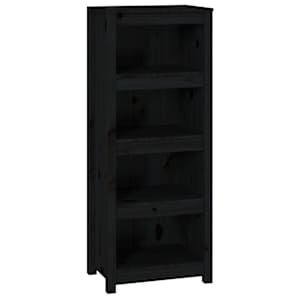 vidaXL raamatukapp, must, 50x35x125,5 cm, t&auml;ism&auml;nnipuit