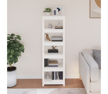 vidaXL Kirjahylly valkoinen 50x35x154 cm t&auml;ysi m&auml;nty