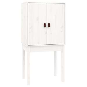 Skříň highboard bílá 60 x 40 x 120 cm masivní borové dřevo - obrázek 5