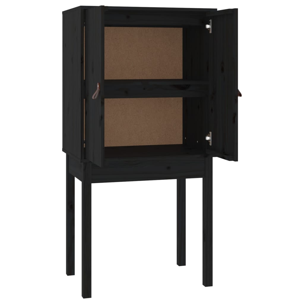 vidaXL Skříň highboard černá 60x40x120 cm masivní borové dřevo