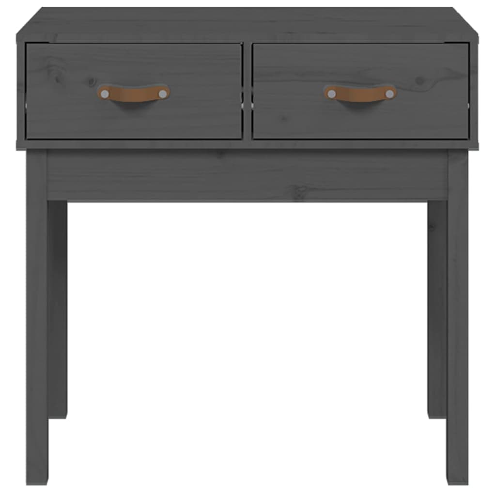 vidaXL Konzolový stolík sivý 76,5x40x75 cm masívne borovicové drevo