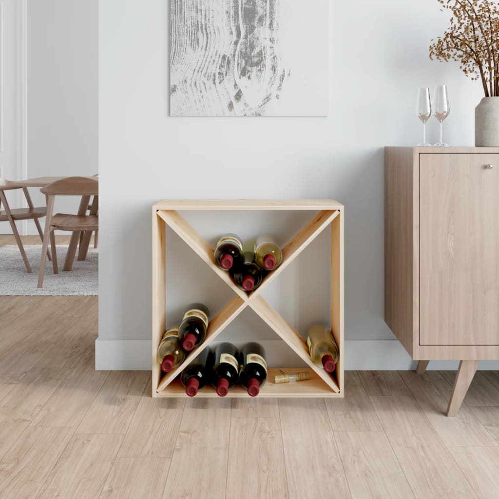 vidaXL Wijnkast 62x25x62 cm massief grenenhout afbeelding