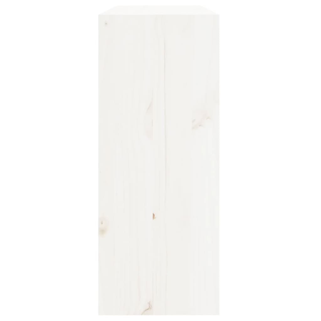 Fehér tömör fenyőfa borszekrény 62 x 25 x 62 cm 