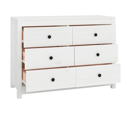 vidaXL Sideskap hvit 100x40x72 cm heltre furu