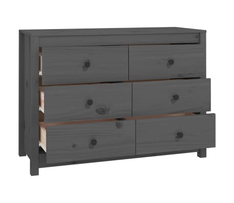 vidaXL Dulap lateral, gri, 100x40x72 cm, lemn masiv de pin