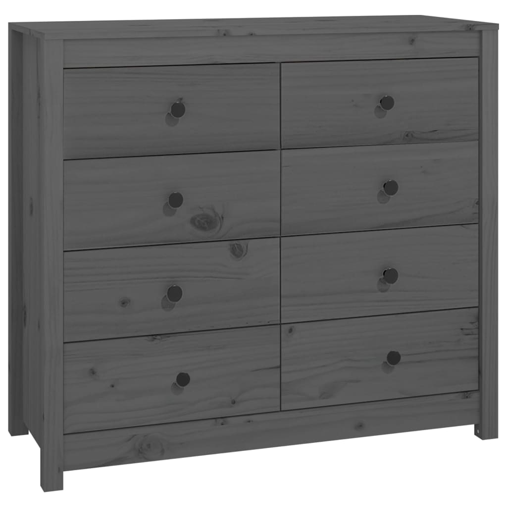 vidaXL Odkládací skříňka šedá 100 x 40 x 90 cm masivní borové dřevo