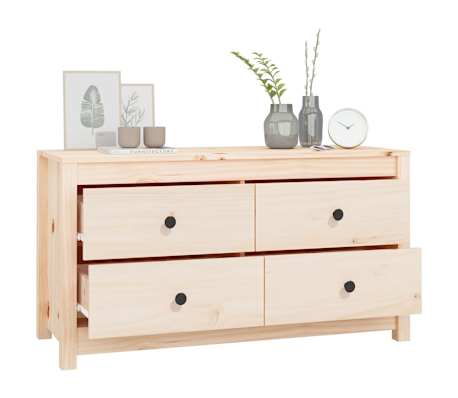 VidaXL Scandinavian Solid Pine Corner TV Cabinet - White, 93x49x49 Cm, 2 Drawers & Open Shelf