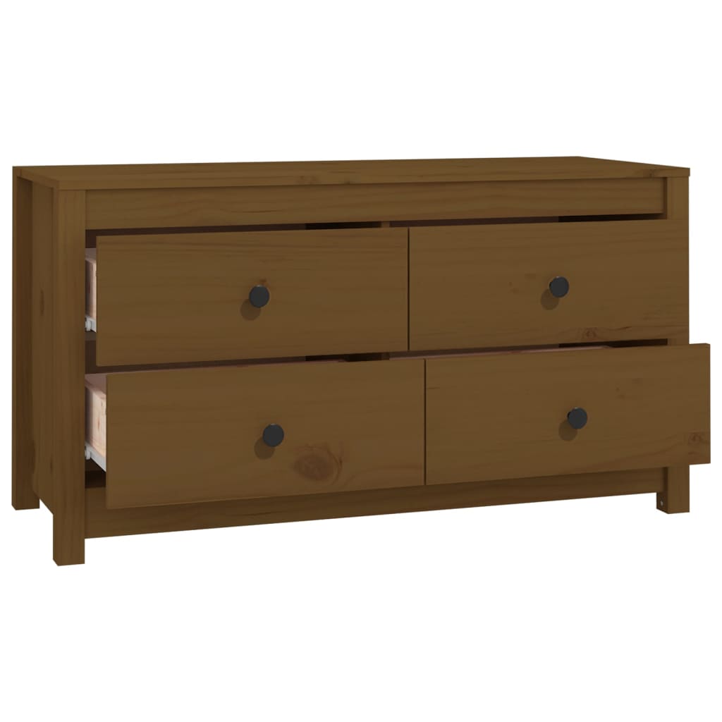 vidaXL Dressoir 100x40x54 cm massief grenenhout honingbruin afbeelding