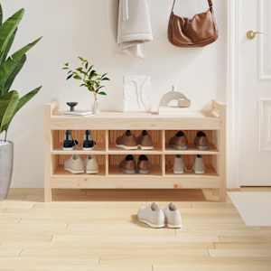 Klop za predsobo 110x40x60 cm trdna borovina