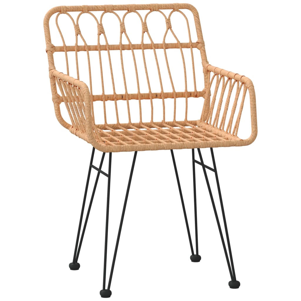 vidaXL Tuinstoelen 2 st met armleuning 56x64x80 cm PE-rattan afbeelding
