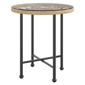 vidaXL s&ouml;&ouml;gilaud &Oslash;50 cm&nbsp;, karastatud klaas ja teras