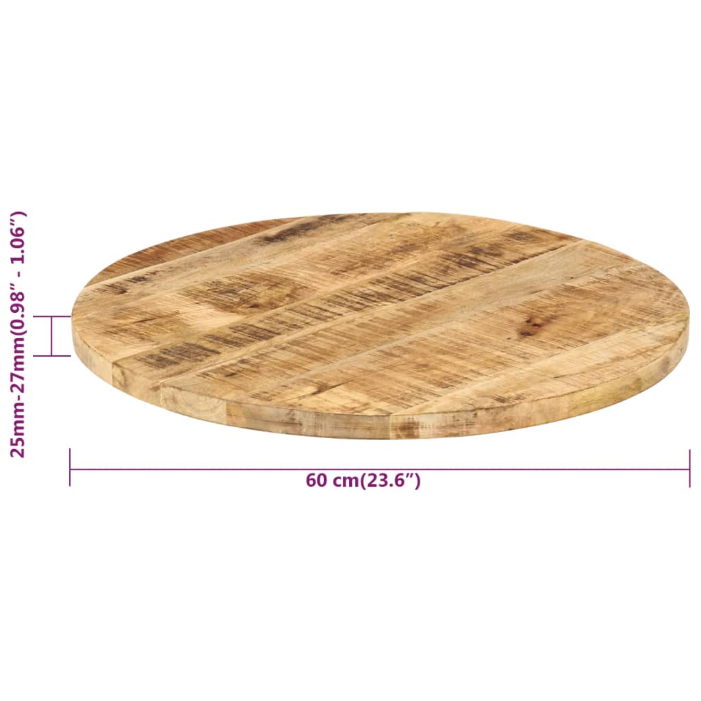 Stolní deska 25–27 mm 60 cm masivní mangovníkové dřevo