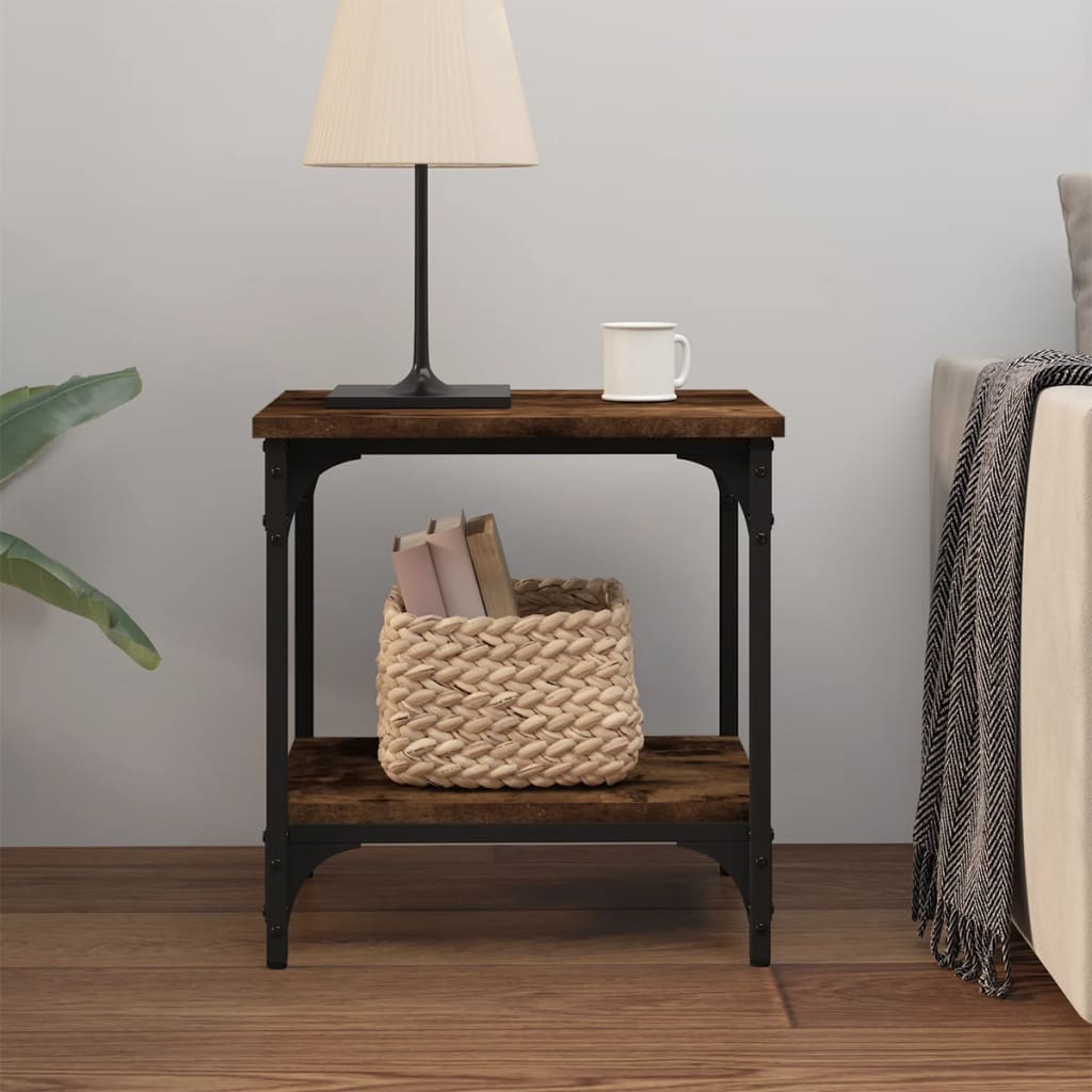 vidaXL Side Table Smoked Oak 40x30x42 cm Engineered Wood