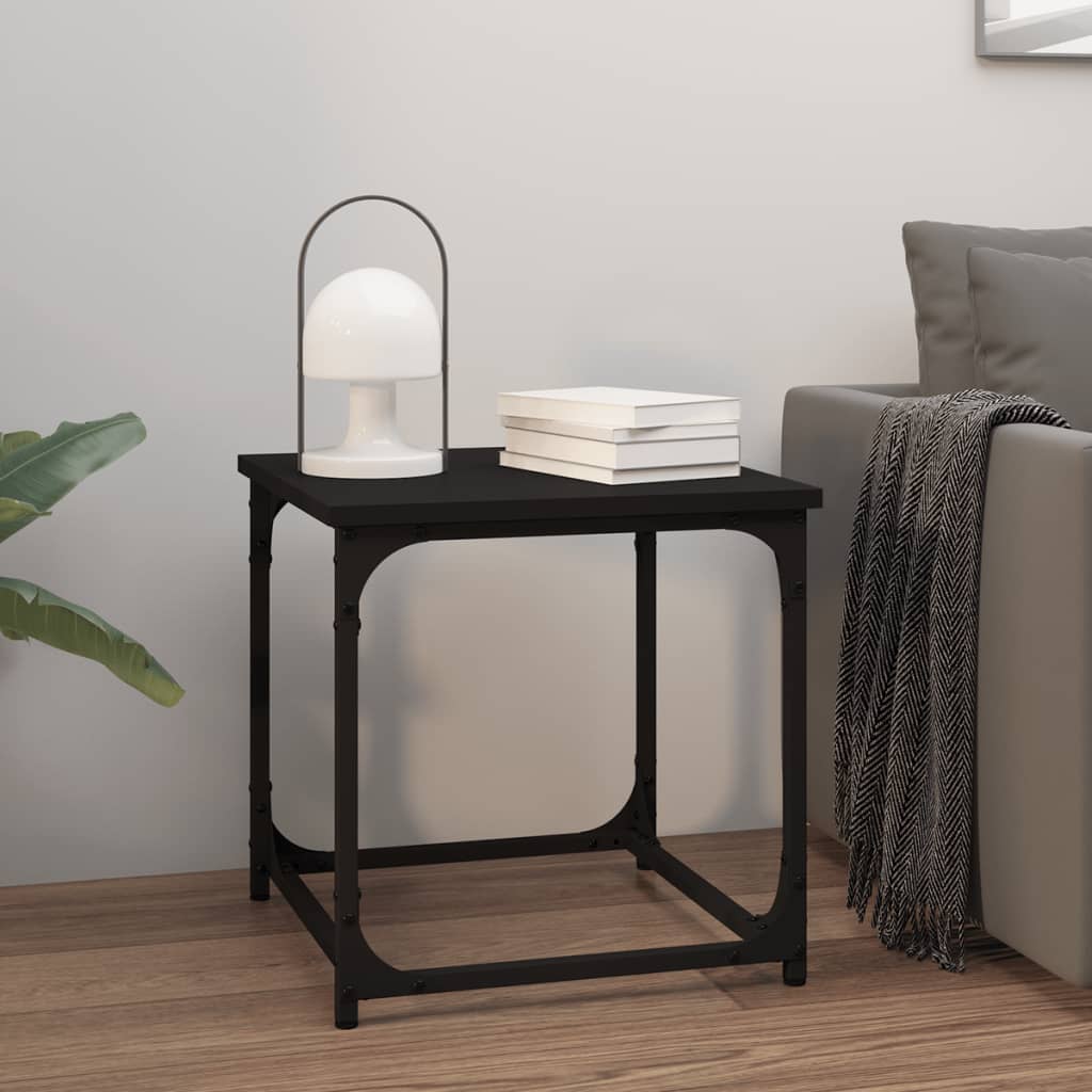 vidaXL sidebord 40x40x40 cm konstrueret træ sort