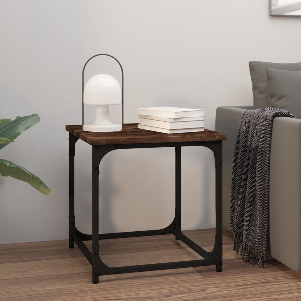 Petrashop  Odkládací stolek kouřový dub 40 x 40 x 40 cm kompozitní dřevo