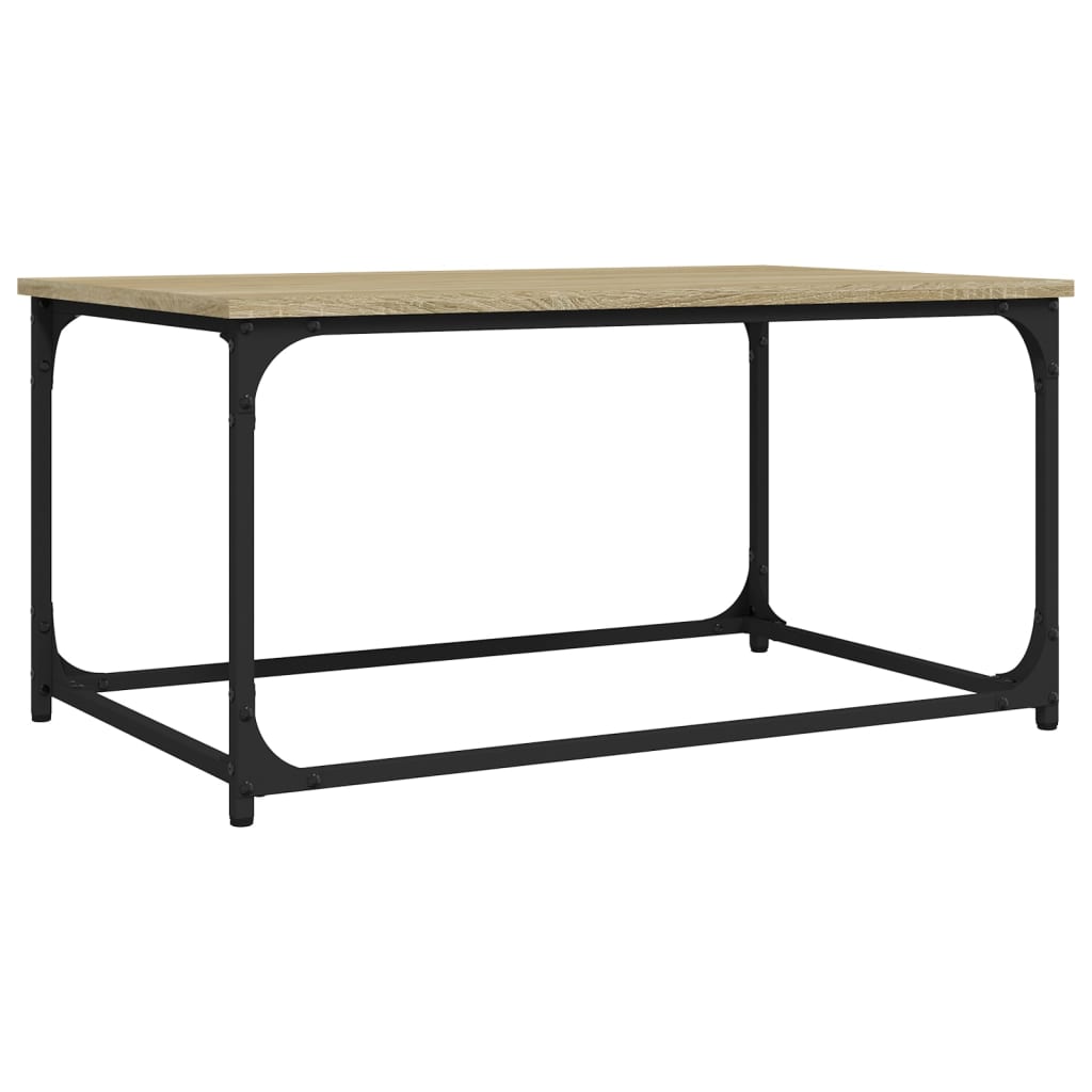 Coffee Table Sonoma Oak 80x50x40 Cm Engineered Wood And Iron VidaXL 13 width=274