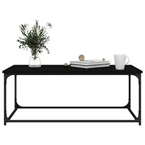 Konferenční stolek černý 102x50x40 cm kompozitní dřevo a železo - obrázek 5