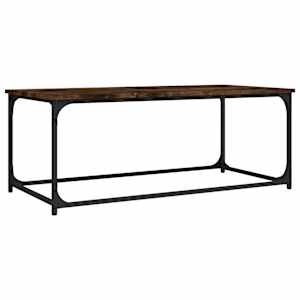 Konferenční stolek kouřový dub 102x50x40 cm kompozit a železo - obrázek 2