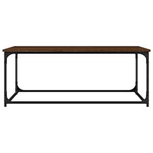 Konferenční stolek hnědý dub 102 x 50 x 40 cm kompozit a železo - obrázek 6