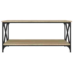 Konferenční stolek dub sonoma 100x50x45 cm kompozit a železo - obrázek 4