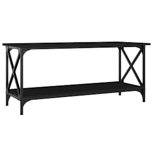 Konferenční stolek černý 100x45x45 cm kompozitní dřevo a železo - obrázek 2
