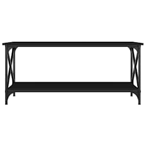 Konferenční stolek černý 100x45x45 cm kompozitní dřevo a železo - obrázek 4