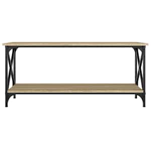 Konferenční stolek dub sonoma 100x45x45 cm kompozit a železo - obrázek 4