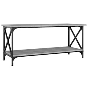 Konferenční stolek šedý sonoma 100x45x45 cm kompozit a železo - obrázek 2