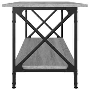Konferenční stolek šedý sonoma 100x45x45 cm kompozit a železo - obrázek 5