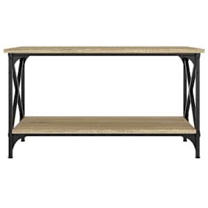 Konferenční stolek dub sonoma 80 x 45 x 45 cm kompozit a železo - obrázek 4