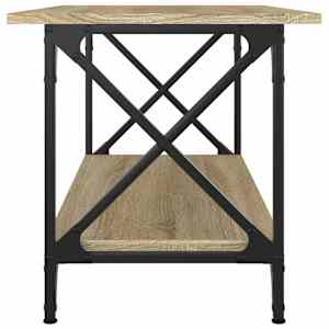 Konferenční stolek dub sonoma 80 x 45 x 45 cm kompozit a železo - obrázek 5