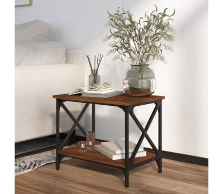 vidaXL Βοηθητικό Τραπέζι Καφέ Δρυς 55x38x45 εκ. Επεξεργασμένο Ξύλο