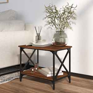 vidaXL Βοηθητικό Τραπέζι Καφέ Δρυς 55x38x45 εκ. Επεξεργασμένο Ξύλο
