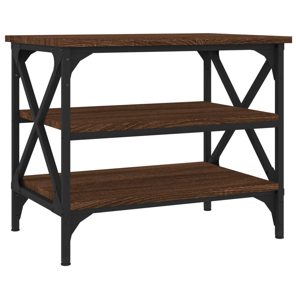  Príručný stolík hnedý dub 55x38x45 cm spracované drevo