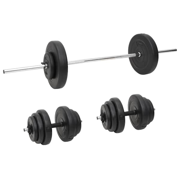 vidaXL kangi ja hantlite komplekt ketastega, 60 kg