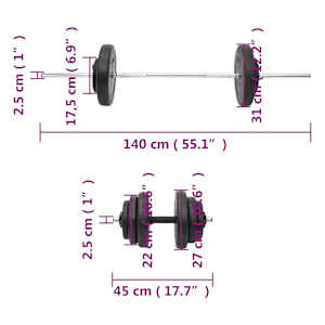 Sada obouruční a jednoručních činek se závažím 60 kg - obrázek 9