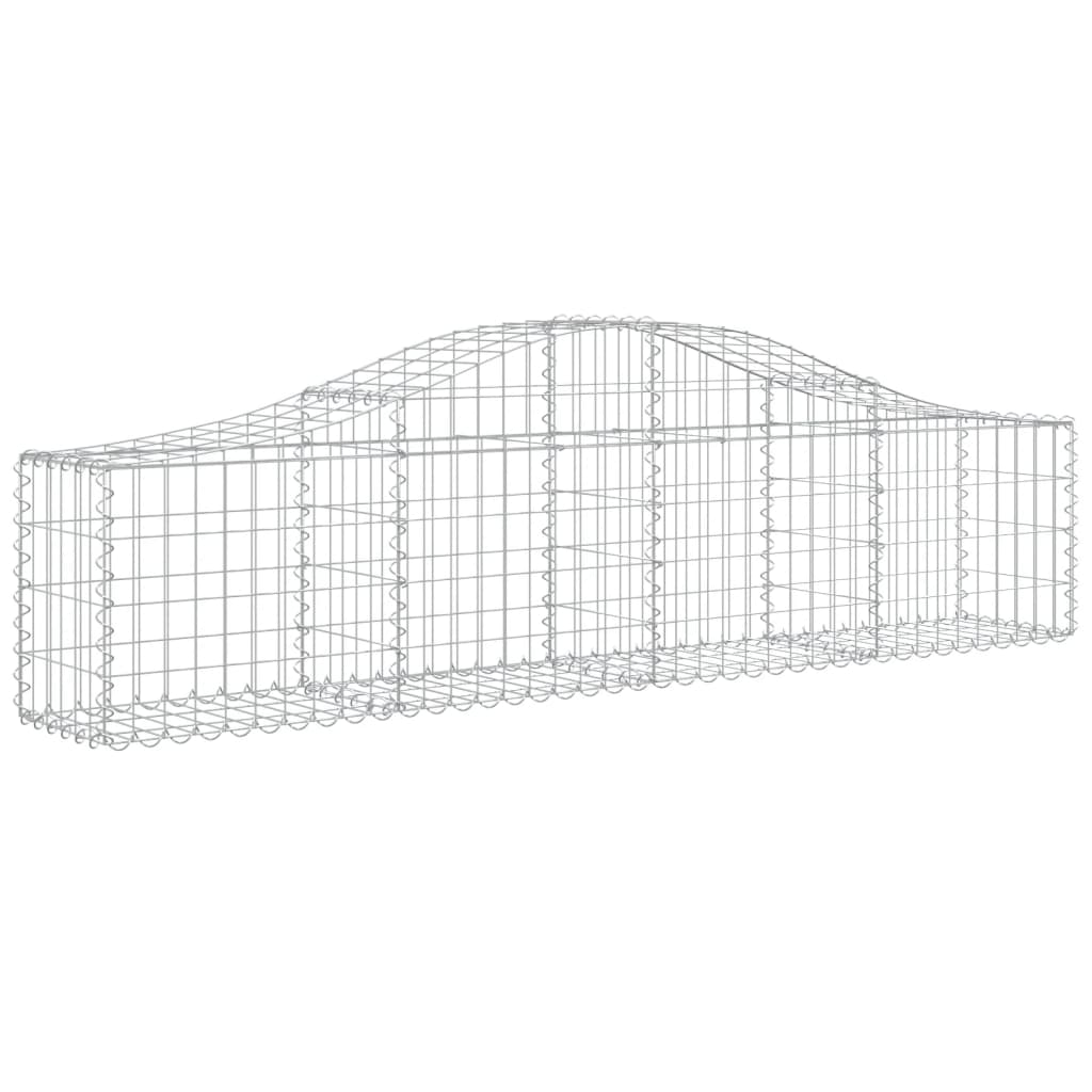 vidaXL Oblúkový gabionový kôš 6 ks 200x30x40/60 cm pozinkované železo